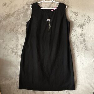 Sleeveless‎ Linen Blend Floral Dress Size 22W Knee Length Premier International